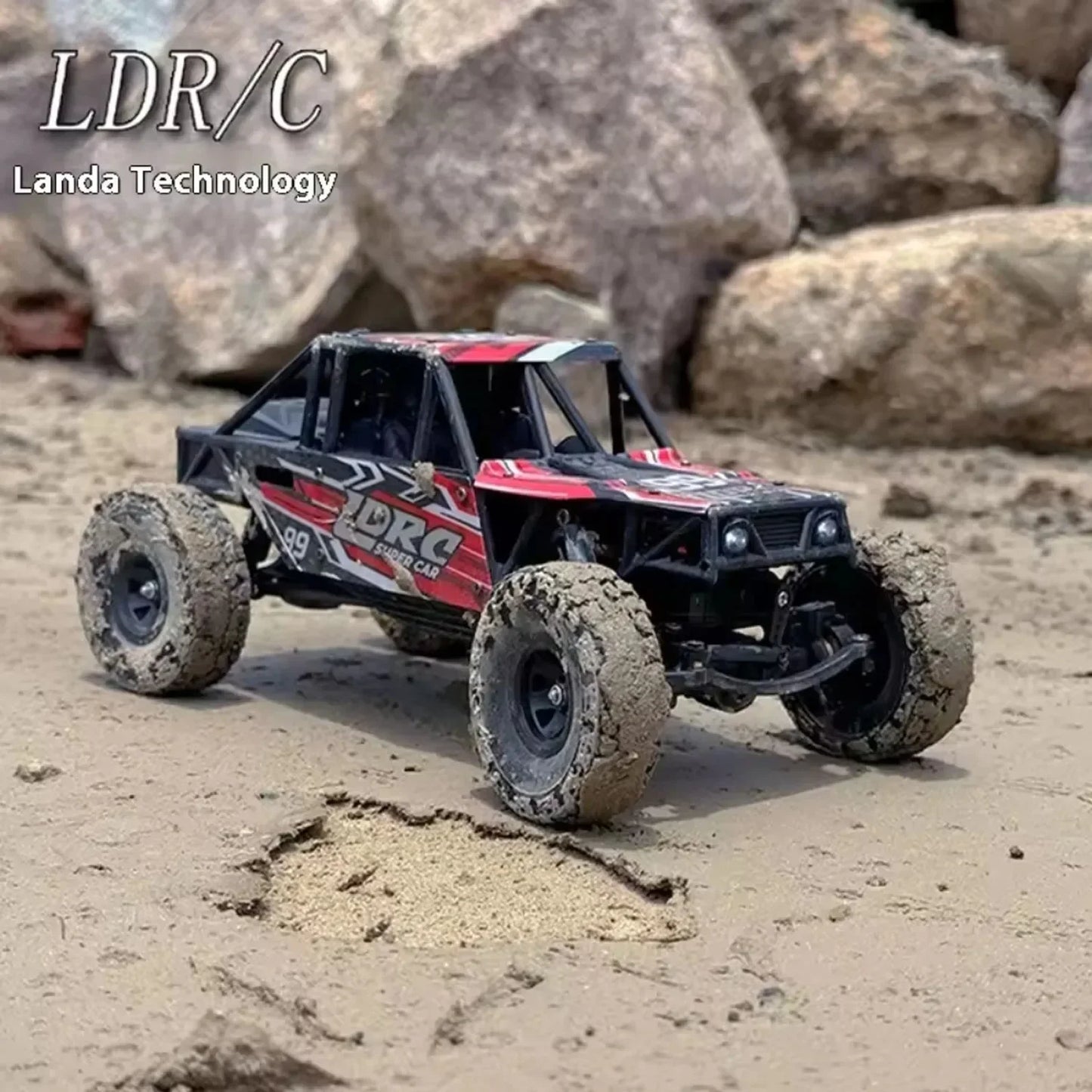 LDRC LD18499 1:18 4x4 4WD RC Car Remote Control Climbing Toy Vehicle Model for Boys Gift Off-Road Capable Scale Toy Car