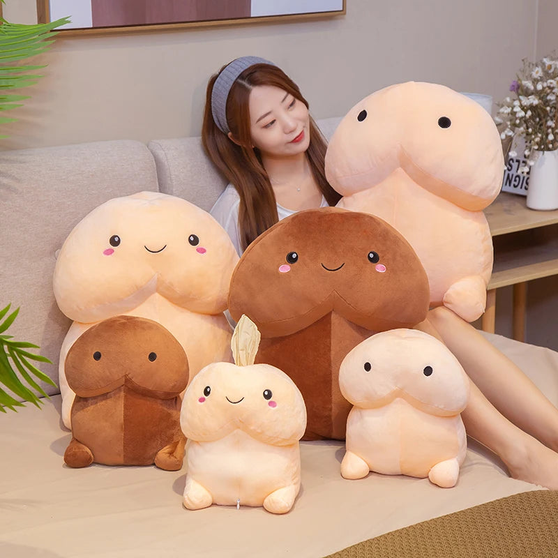 1pc 50CM Cute Penis Plush Toy Pillow Sexy Soft Toy Stuffed Funny Cushion Simulation Lovely Christmas Gift for Girlfriend Lover