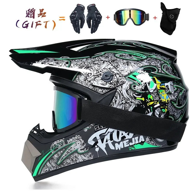Send 3 pieces  motorcycle helmet children off-road helmet bike downhill AM DH cross helmet capacete motocross casco capacitance