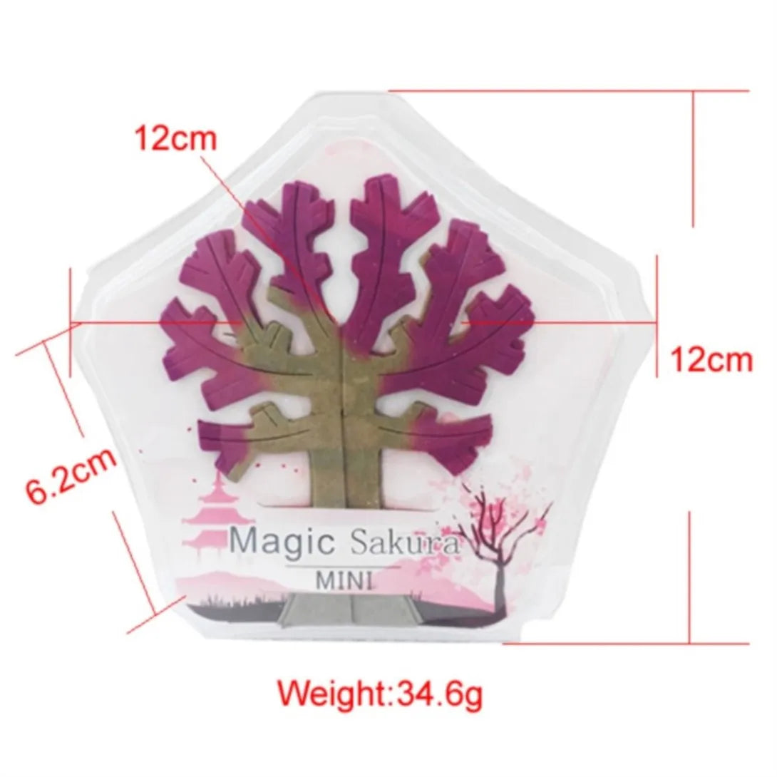 1 PCS 90mm Pink Magic Growing Paper Sakura Tree Magical Christmas Trees Desktop Cherry Blossom Educational Science Toys Funny