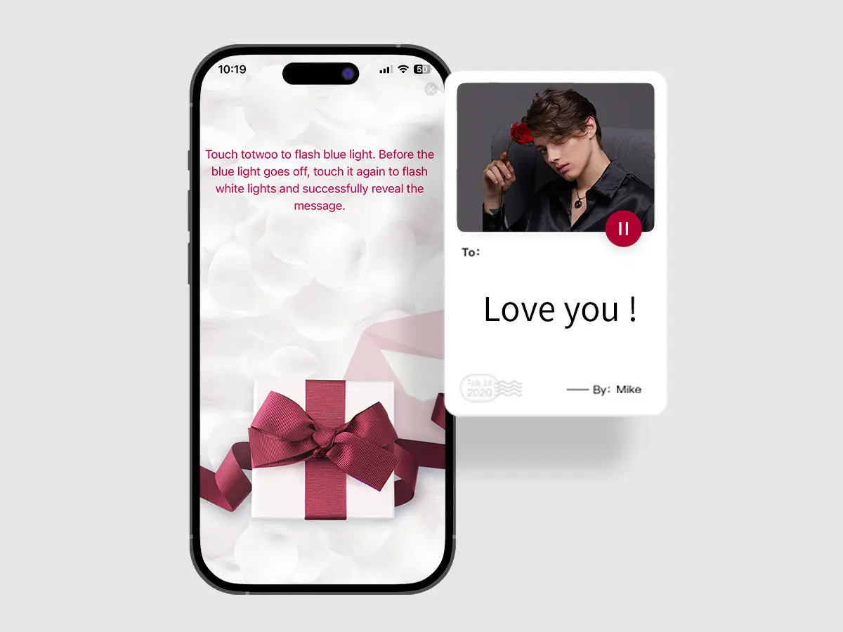 Totwoo Romantic Couple Gift Smart Bluetooth Bracelets with Vibration Reminder for iOS Android Long Distance