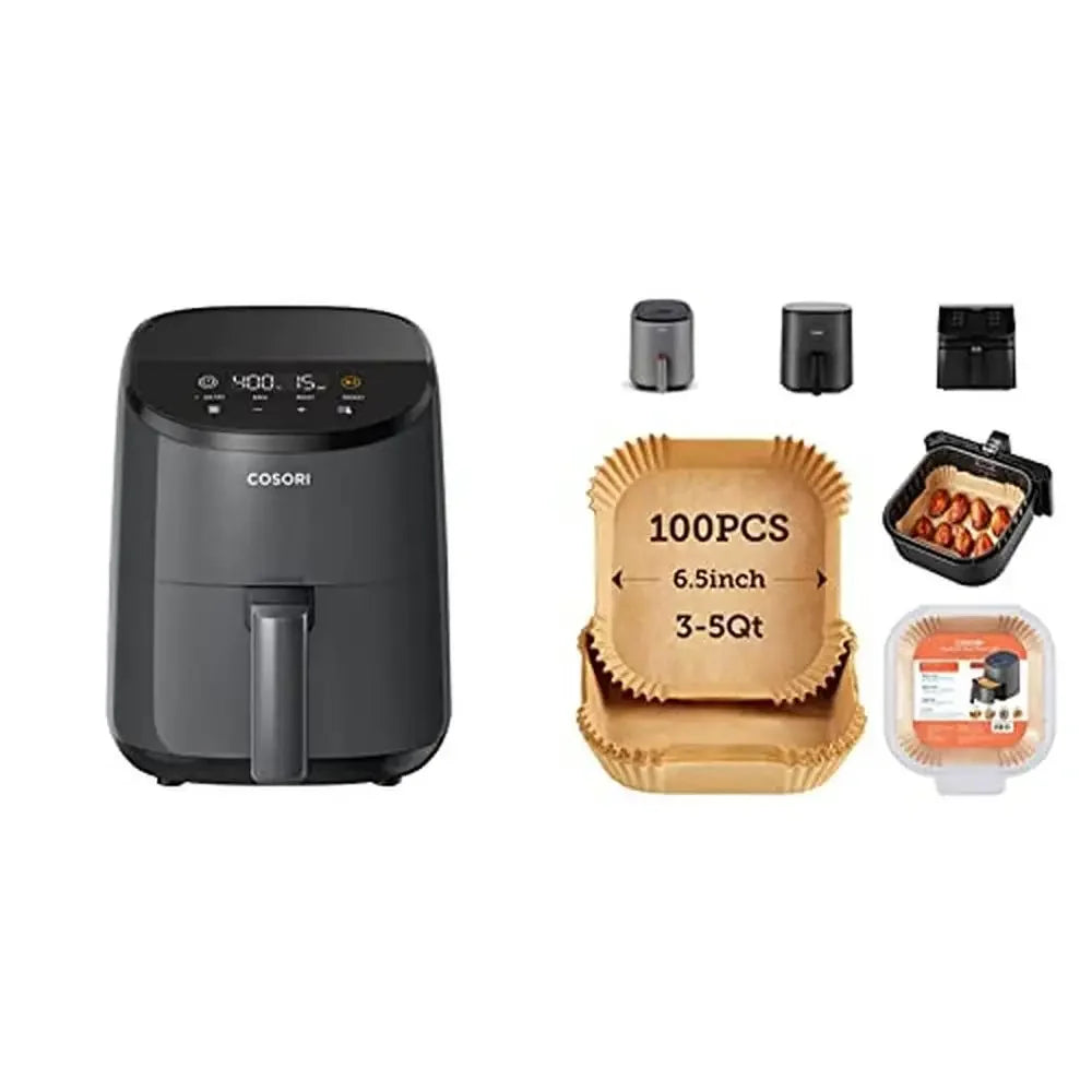 Mini Airfryer Oven 2.1 Qt Portable Low-noise Nonstick Basket 30 Recipes Included