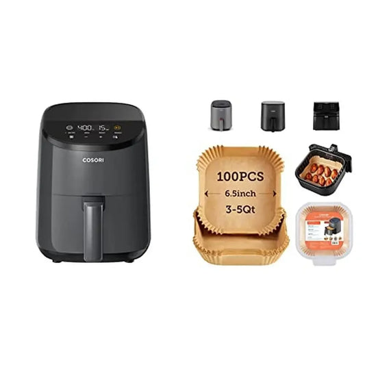 Mini Airfryer Oven 2.1 Qt Portable Low-noise Nonstick Basket 30 Recipes Included