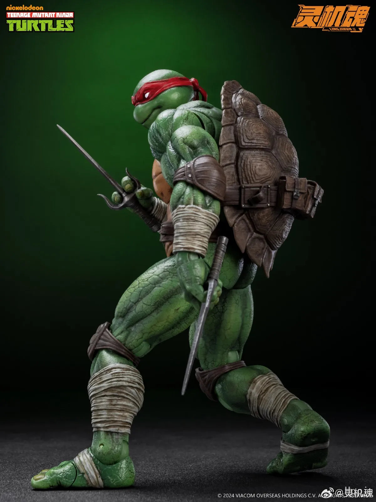 Lingjihun Original New Product Ninja Turtles Raphael Michelangelo Anime Finished Product Movable Doll Model Toy Handmade inStock