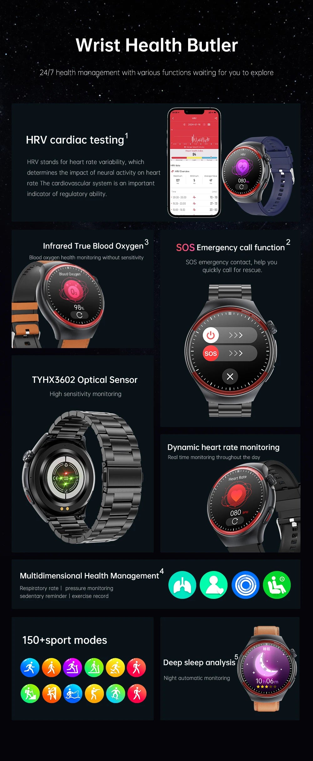 2025 New Nursing Health laser Cure Blood pressure Smart Watch Men Heart rate Pulse Sleep Bluetooth call Body Monitor Smartwatch