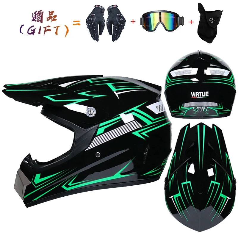 Sturen 3 Stuks Gift Flip Up Motorhelm Kinderen motocross Off Road Helm ATV Dirt bike Downhill MTB DH racing helm.
