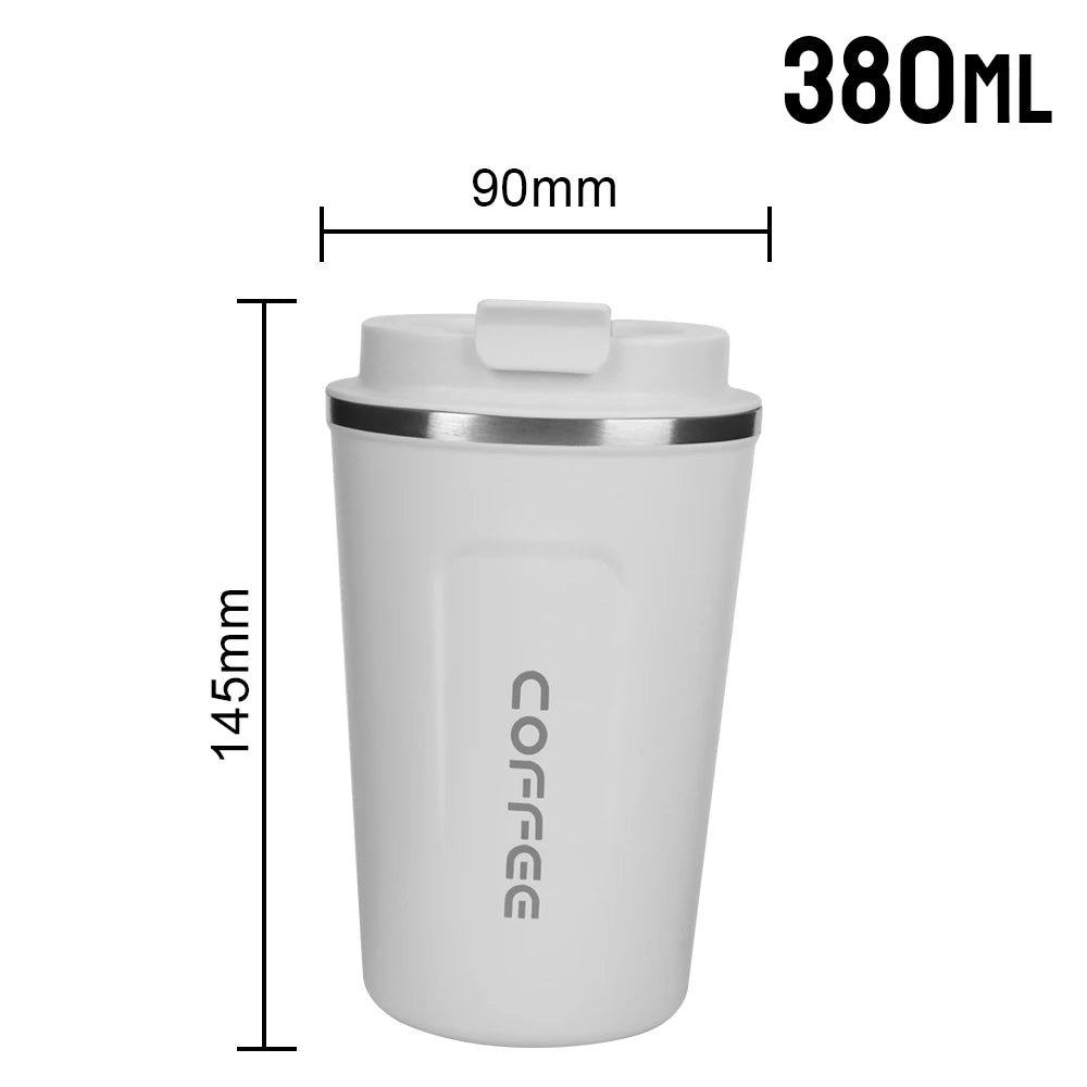 380/510ML Coffee Mug for Tea Water Coffee Car Thermos Mug Leak_Proof Travel Thermo Cup Double Stainless Steel Thermo Cafe