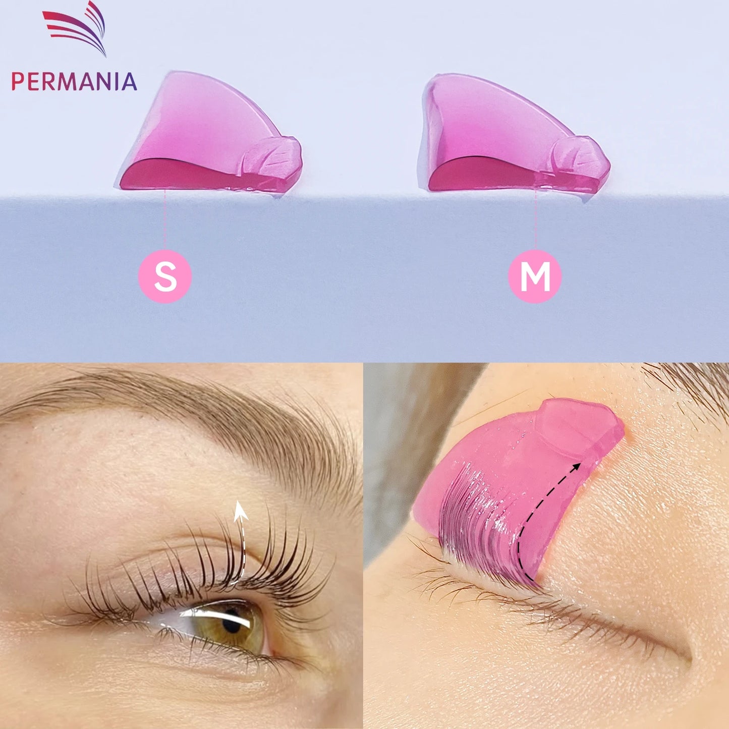 PERMANIA NEW L Curl Silicone Eyelash Perm Pads Lashes Rods Shield Lifting 3D Eyelash Curler Accessories Applicator Makeup Tool