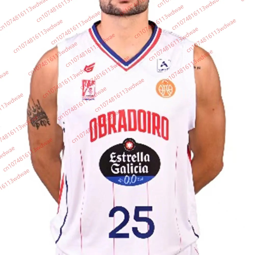 Spain Basketball League 26 Jersey Men Sports Vest Obradoiro basketball Jersey Kit Obradoiro basketball Vest KID Jersey Kit