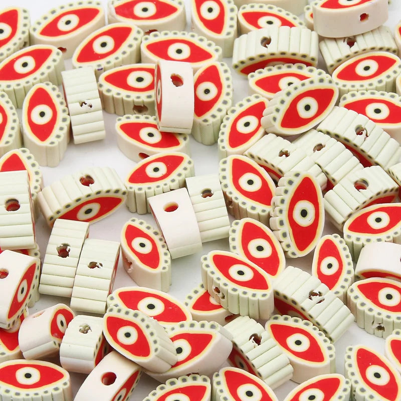 20/50pcs/Lot Mixed Style Pattern Polymer Clay Spacer Beads For Handmade Necklace Bracelet DIY Jewelry Making Accessories