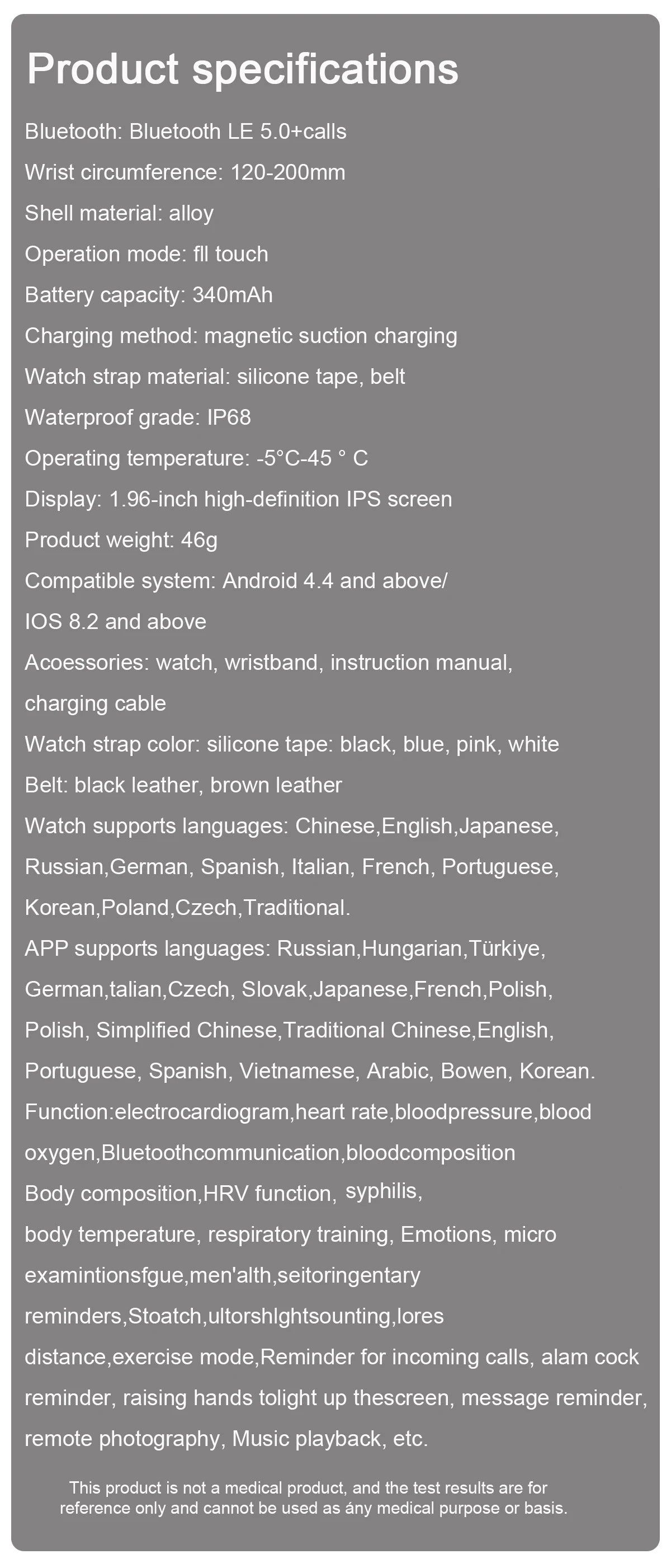 2025New ECG+PPG AI Health Diagnose Smart Watch Men Women Clock Blood Lipid BP Uric Acid Heart rate Tracker For Xiaomi Smartwatch