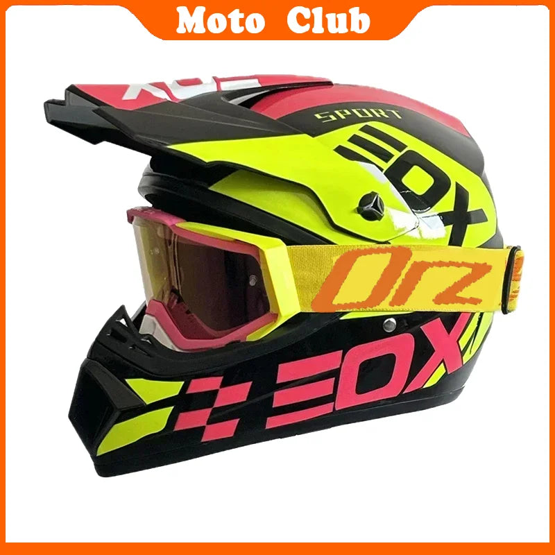 Motorcycle Downhill Helmet Motocross Full Face Off-road Racing Helmet Mountain Bicycle MTB Motocross Motobiker Goggles Classic