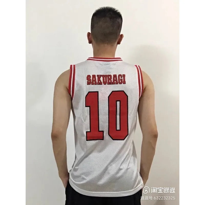 Shohoku School Basketball Team Jersey Anime Sakuragi Hanamichi Rukawa Cosplay Slam Dunk Jersey QUICKY DRYING Sportswear Package