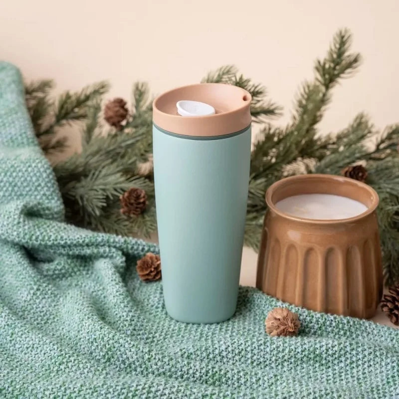 12/20oz Stainless Steel Vacuum Cup Coffee Cup Simple Fashion Men's & Women's Coffee Cup Outdoor Sports Portable Cup Couples Mugs