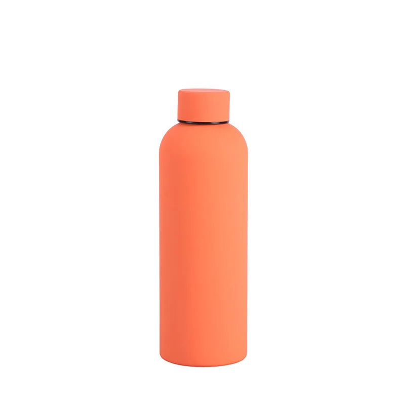 750ml Insulated Bottle Solid Color Stainless Steel Jug with Lid Large Capacity Ice Coffee Cup Portable for Driving Travel Home