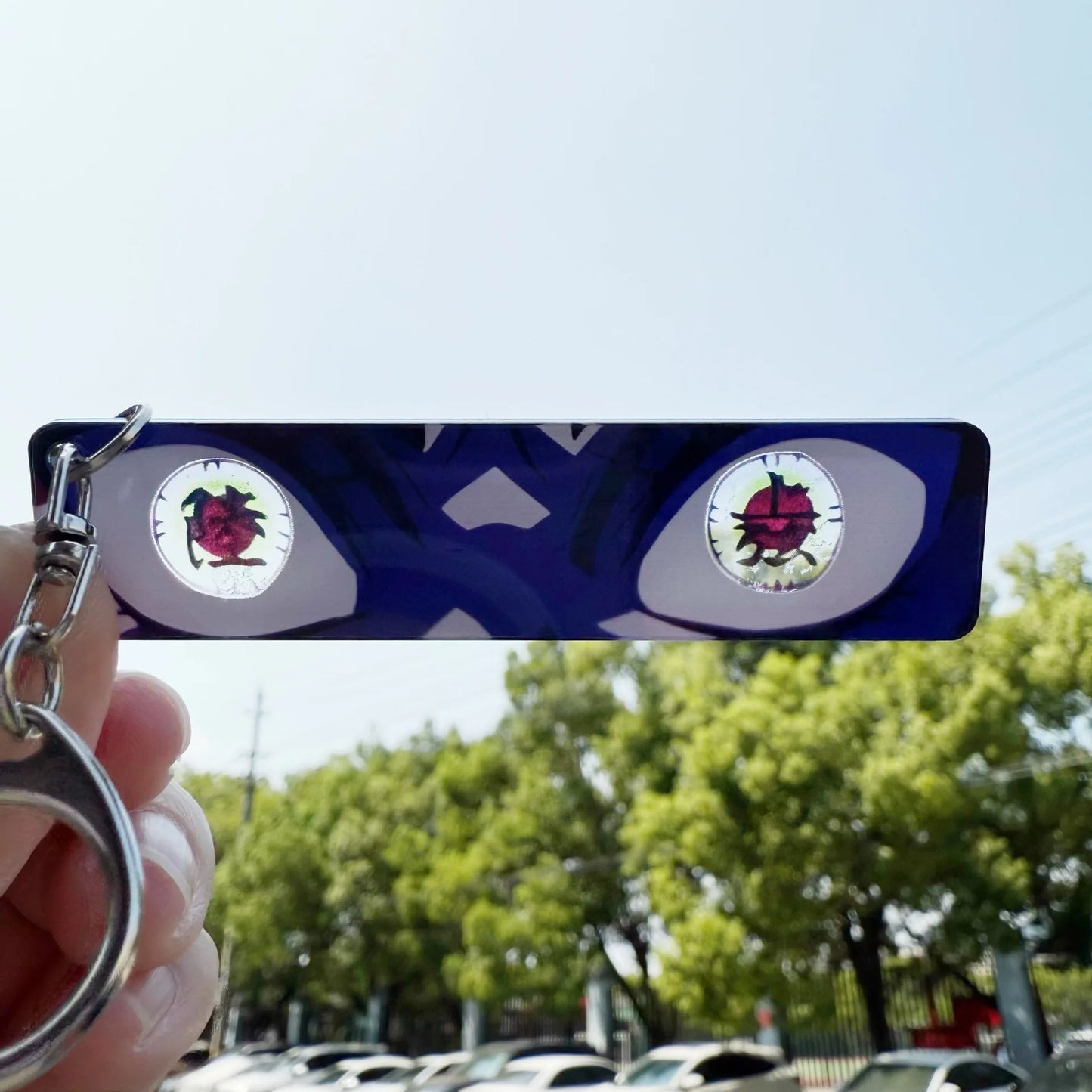 New Ghost Blade Eye Penetrating Card Shanyi Kanroji Honey Glass Anime Acrylic Keychain around