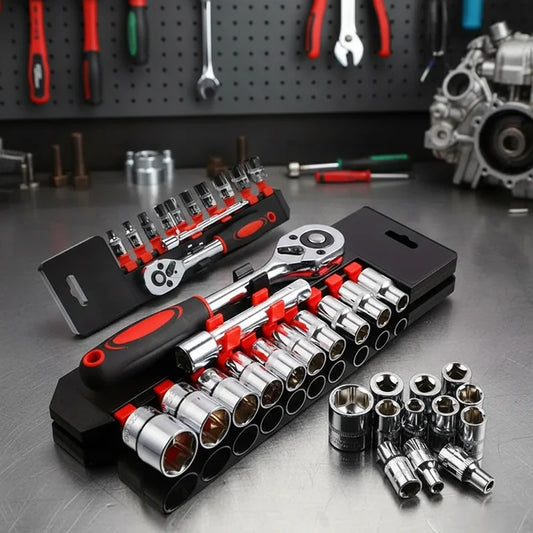 Wrench Socket Set With Extension Rod Hardware Car Boat Motorcycle Bicycle Repairing Tool Auto Repair Tools Short Socket Ratchet